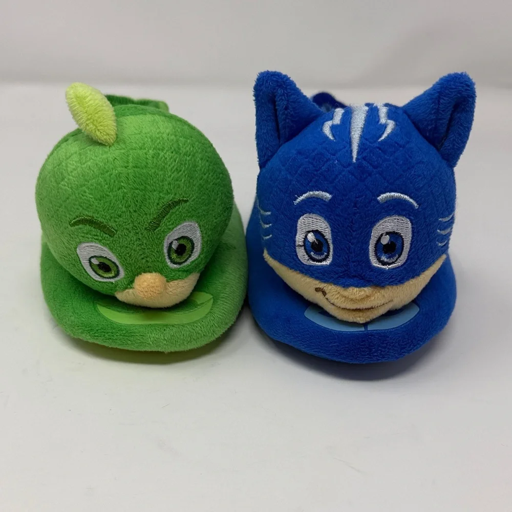 PJ Masks Gekko and Catboy Plush Bootie Slippers Size M 7-8